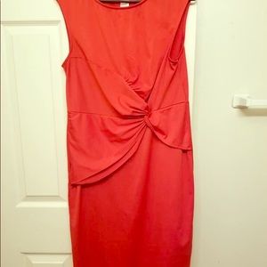Red mid cut dress